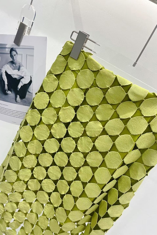 ASHORE SHOP Womens Skirts Cut Out Skirt For Women High Waist Patchwork Tassel Irregular