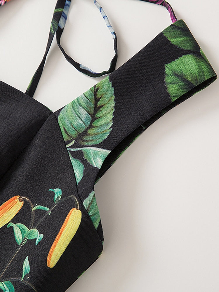 ASHORE SHOP Summer Loose Dress For Women Flower Sequins Square Collar