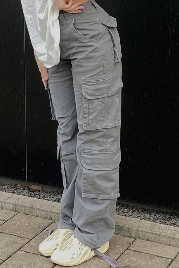 Womens Wide Leg High Waist Straight Y2k Denim Trousers Overalls