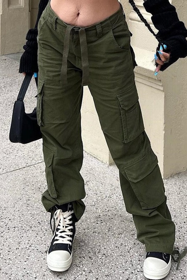 Womens Wide Leg High Waist Straight Y2k Denim Trousers Overalls