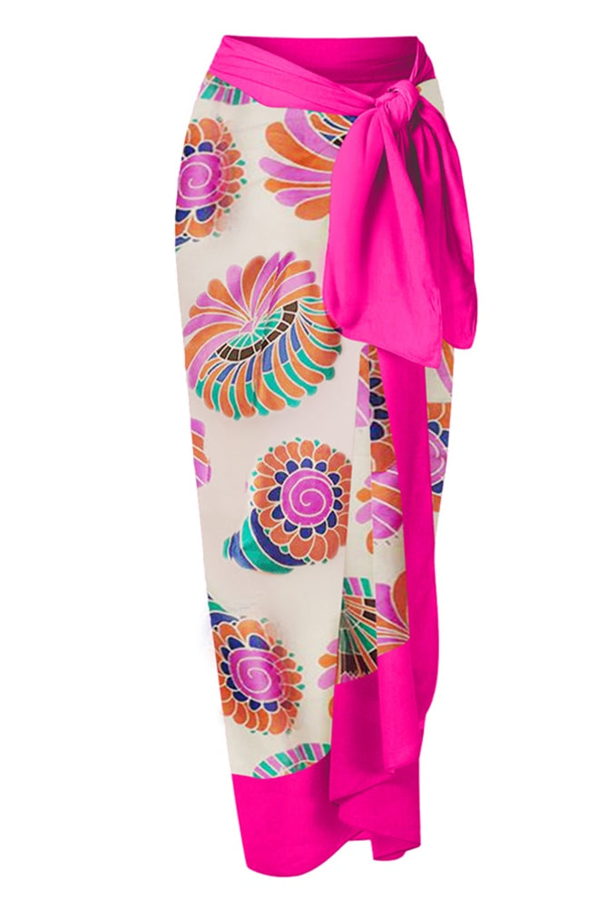 ASHORE swim/surf Shop Neon Colorblock Print Ruffle One-Piece Swimsuit V-Neck Sexy