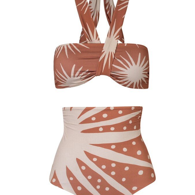 Ashore Shop Vintage Halterneck Print Beach Bikini