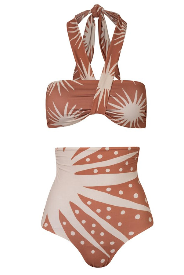 Ashore Shop Vintage Halterneck Print Beach Bikini
