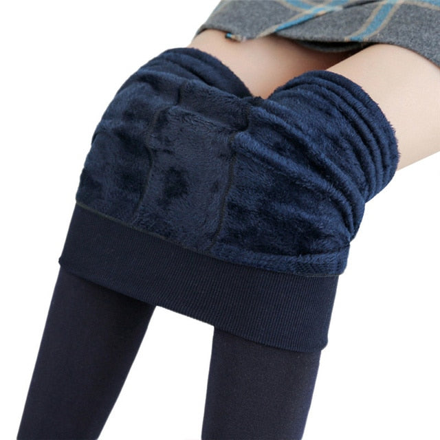 Winter Leggings For Women Warm Leggins Solid Color Velvet Leggins