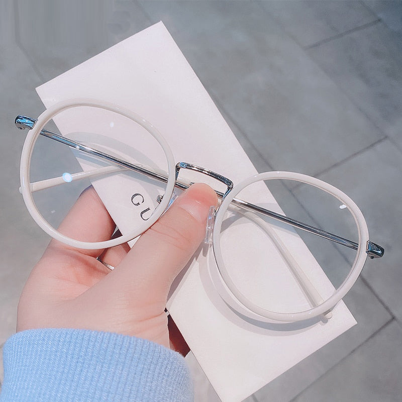 Ashore Vision Center Round Glasses Frame Men Women Metal Glasses Frames