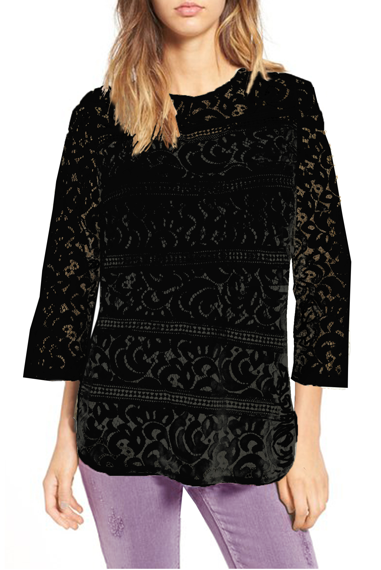 ASHORE WOMENS COTTON LACE BLOUSES