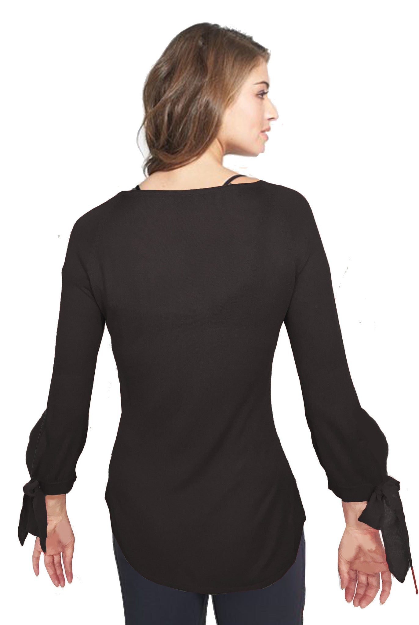 ASHORE WOMENS SLIM FIT FINE SWEATERS WITH BUBBLE CUFF