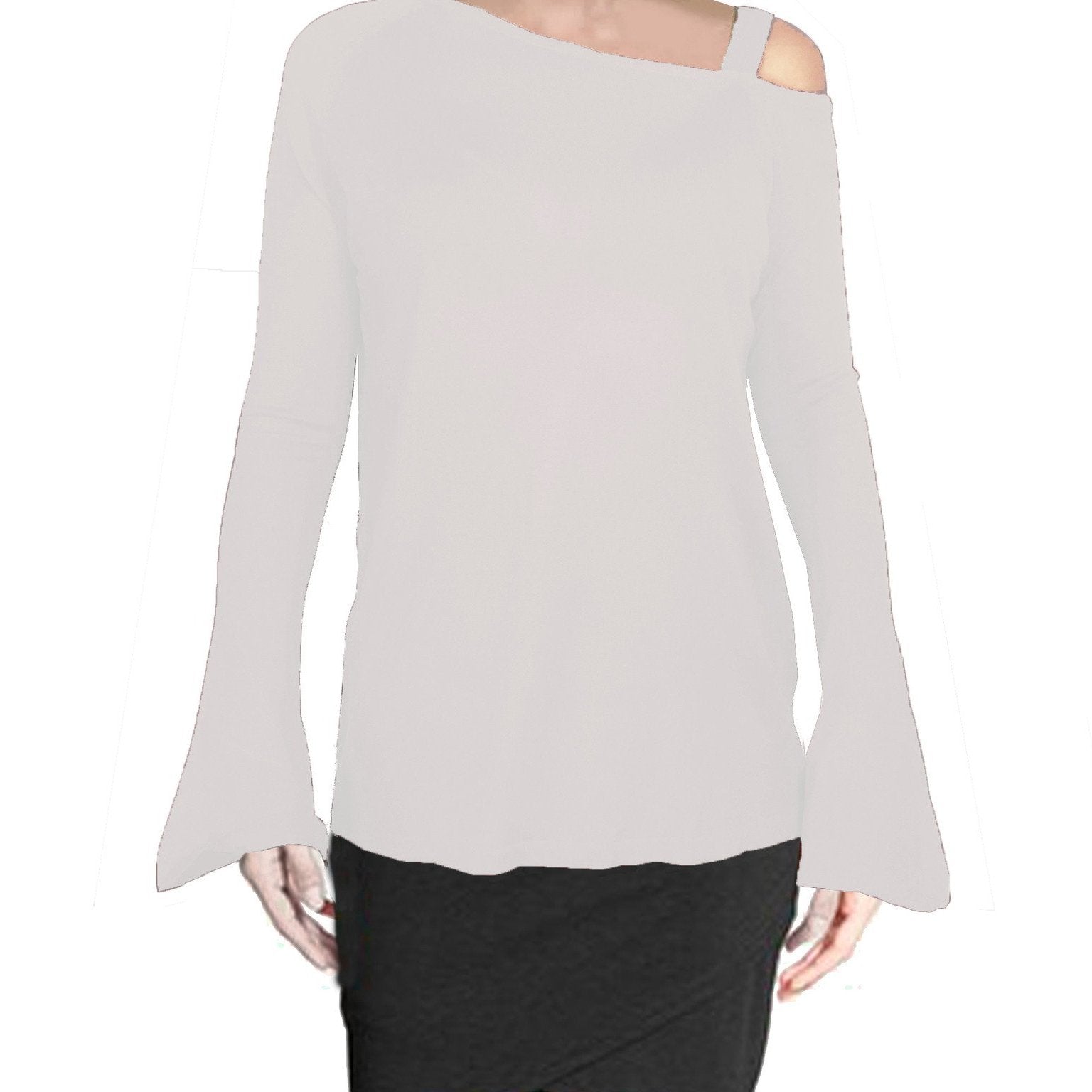 ASHORE WOMENS ASYMMETRIC FALL-OFF SHOULDER FINE SWEATER
