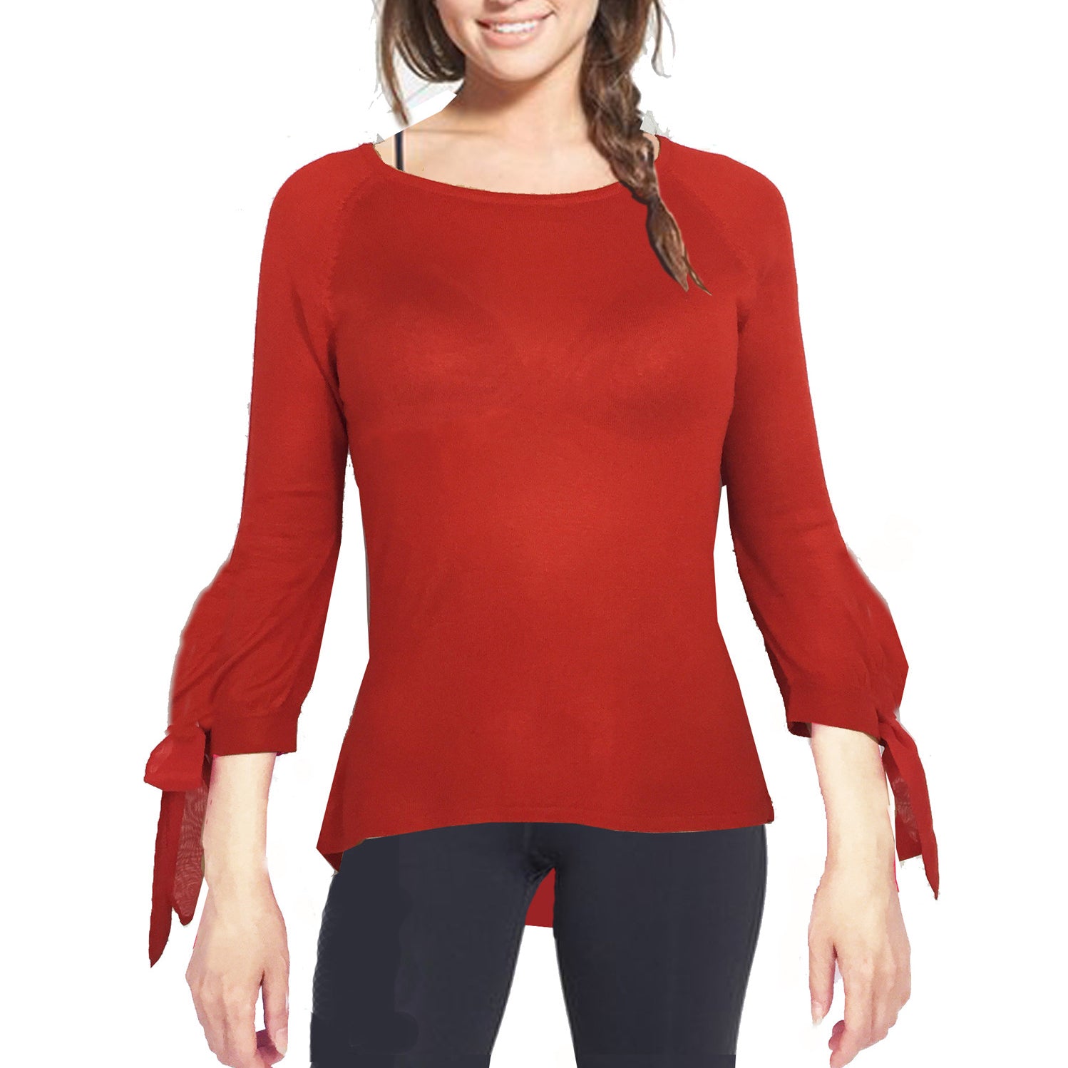 ASHORE WOMENS SLIM FIT FINE SWEATERS WITH BUBBLE CUFF