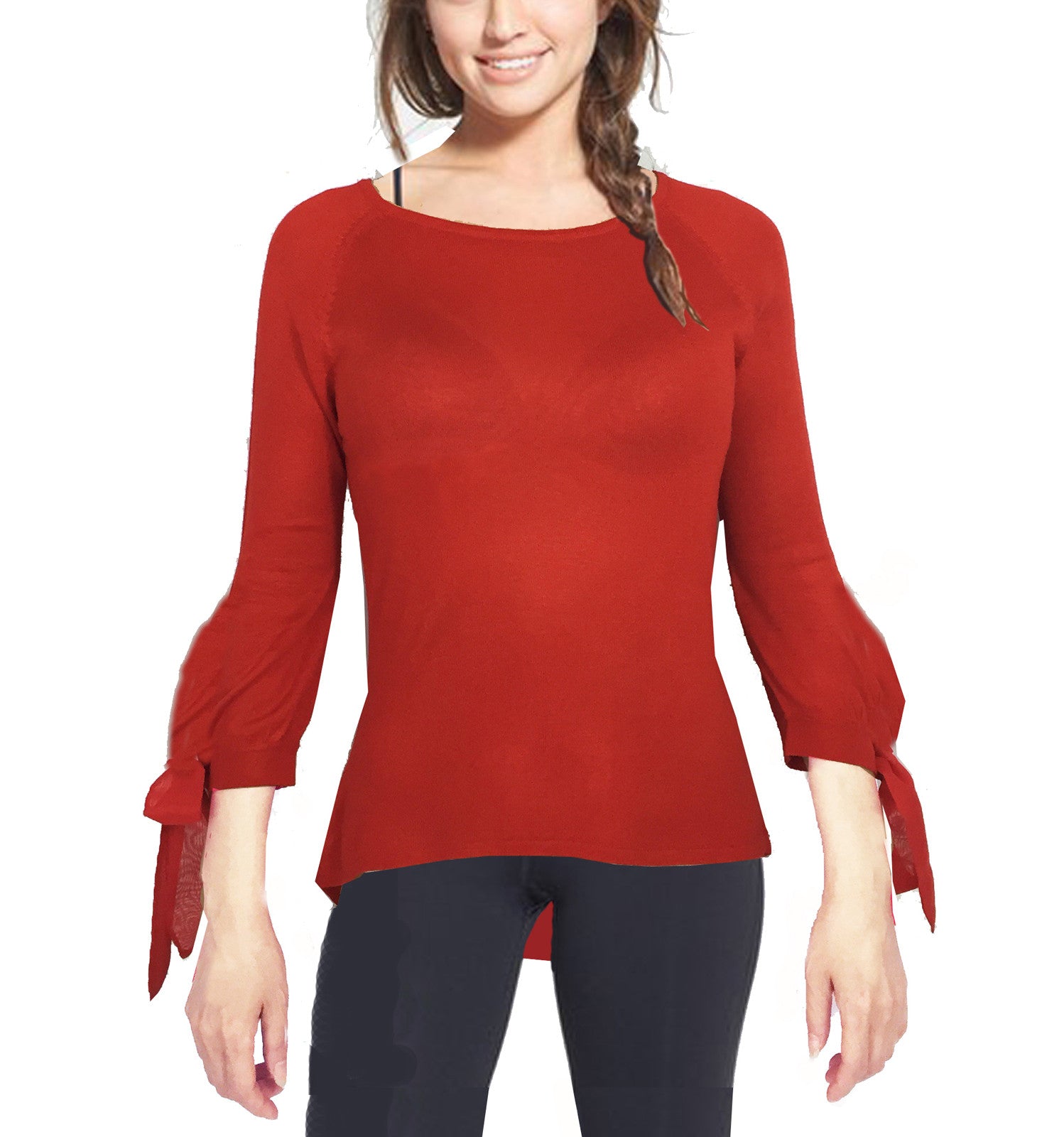 ASHORE WOMENS SLIM FIT FINE SWEATERS WITH BUBBLE CUFF