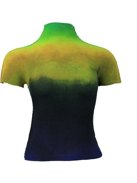 Designer Short Sleeve T's Pullover Tops Engineering Gradient Print Loose 2022 Summer Fashion Beach Bikini Cover Ups