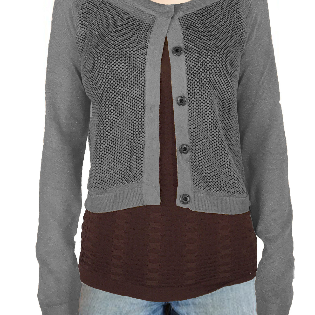 ASHORE WOMENS SPARKLING NET SHORT CARDIGANS