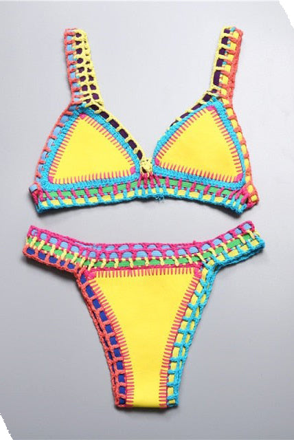 Micro Bikini 2022 Women Handmade Crochet Knit Bikini Sets Hot Swimwear