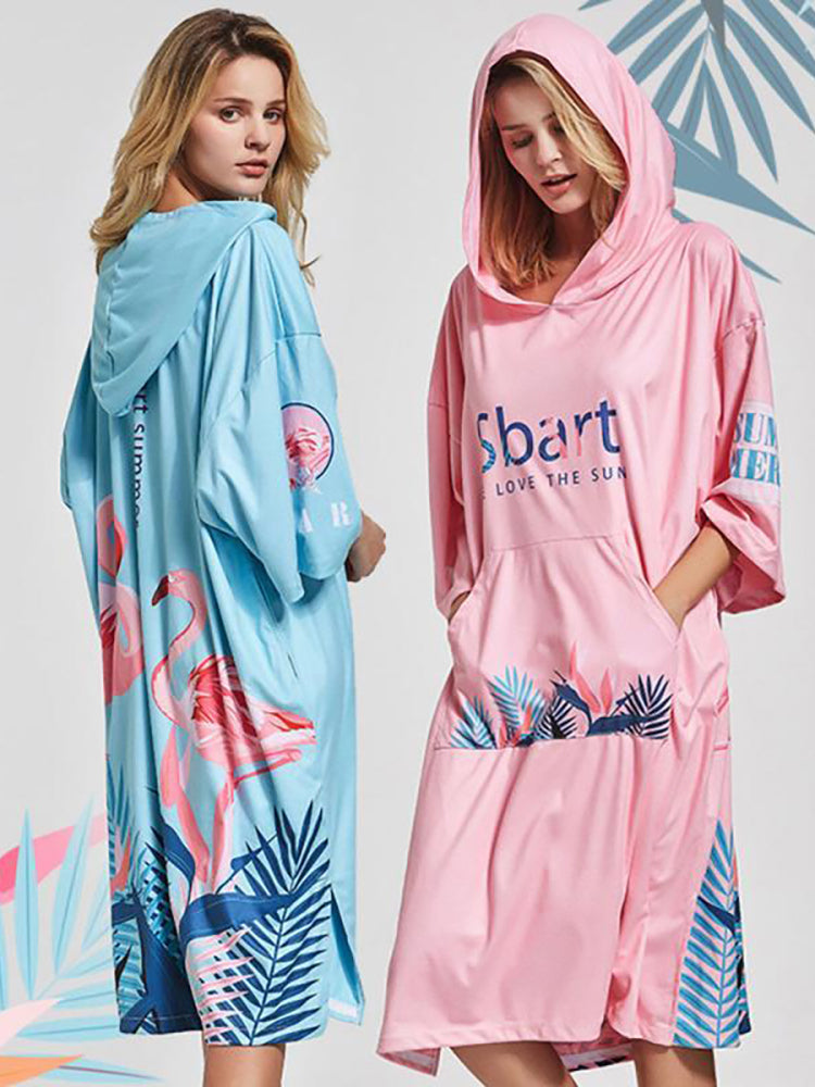 Spring Summer Autumn Fashion Hooded Beach Towel Cloak Adult