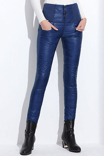 Winter Women Down Pants Plus Size Velvet Trousers Thickening Slim Thermal Female Warm Trousers Legging High Waist Pants