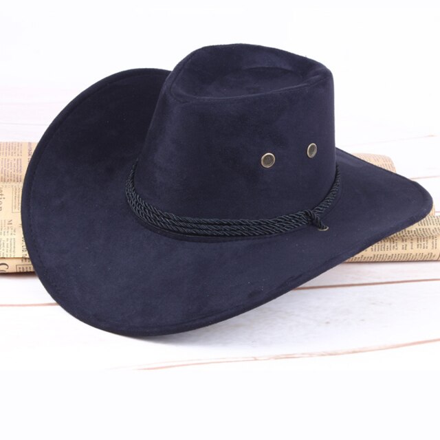 Sombrero de vaquero de piel sintética con banda para hombre o mujer de Ashore Shop