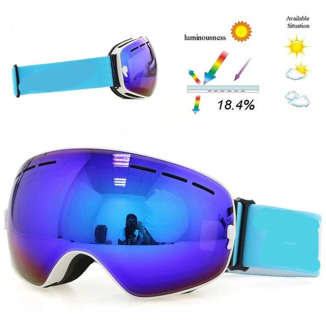 Gafas de esquí de alta calidad, doble capa, UV400, antivaho, máscara de esquí grande, gafas de esquí para nieve, gafas de snowboard para hombres y mujeres