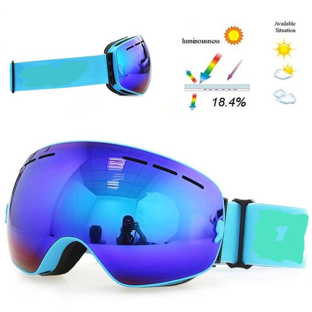 Gafas de esquí de alta calidad, doble capa, UV400, antivaho, máscara de esquí grande, gafas de esquí para nieve, gafas de snowboard para hombres y mujeres