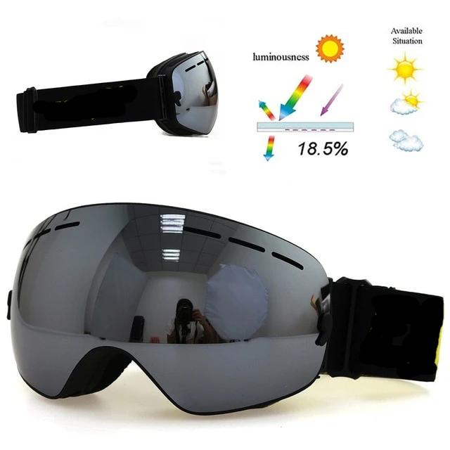 Gafas de esquí de alta calidad, doble capa, UV400, antivaho, máscara de esquí grande, gafas de esquí para nieve, gafas de snowboard para hombres y mujeres