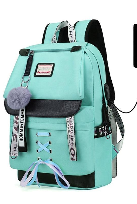 Ashoreshop women students smart back pack cellphone charger students backpacks