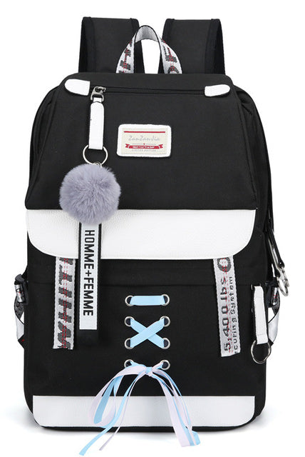 Ashoreshop women students smart back pack cellphone charger students backpacks