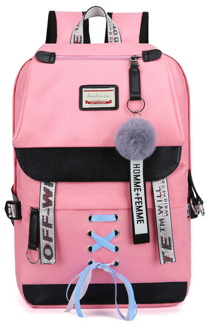 Ashoreshop women students smart back pack cellphone charger students backpacks