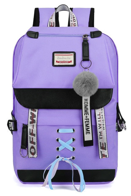 Ashoreshop women students smart back pack cellphone charger students backpacks