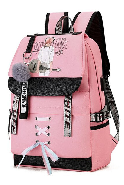 Ashoreshop women students smart back pack cellphone charger students backpacks