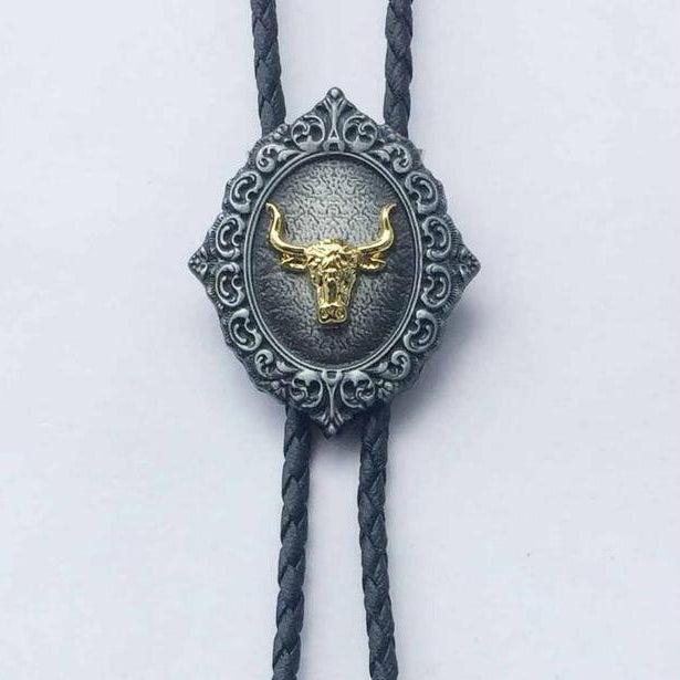 bolo tie Cowboy for men Vintage Indian mens tie Turquoise Europe Long style Zinc Alloy Pendant trendy accessories Llavero bijoux