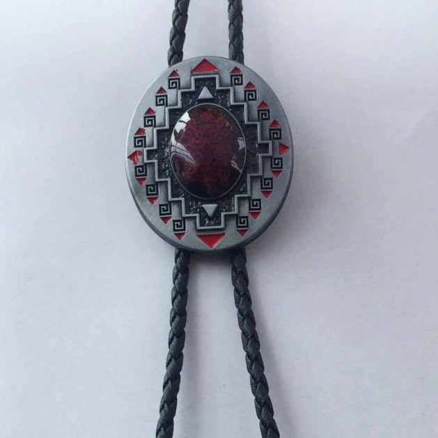 bolo tie Cowboy for men Vintage Indian mens tie Turquoise Europe Long style Zinc Alloy Pendant trendy accessories Llavero bijoux