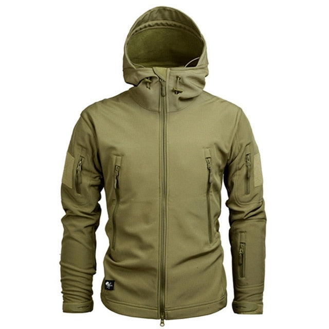 ASHORESHOP Mens outdoor tactical waterproof hoody softshell jacket mens outerwear