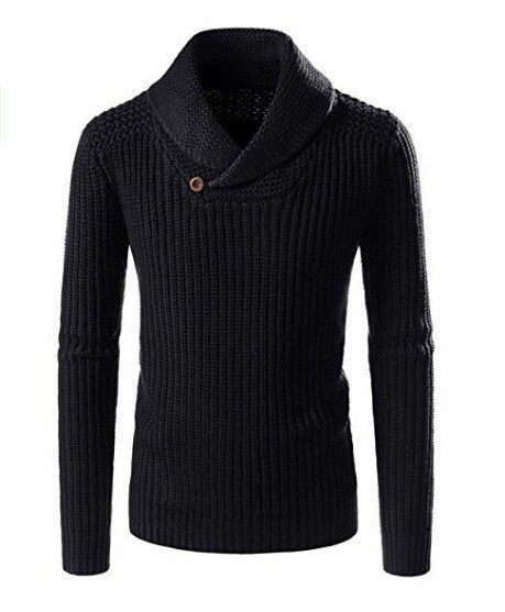 Mens Sweater Men Clothing Men tops Mens Fall 2019 Clothing ASHORESHOP 2019 Fall Cowl neck knitted men sweater pullover cable swea