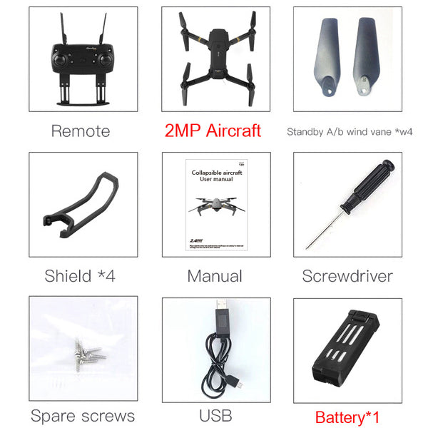 ASHORESHOP Traveler HD Camera High Hold Mode Fordable Arm RC Quadcopter Drone