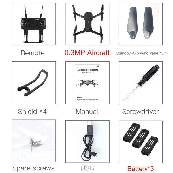 ASHORESHOP Traveler HD Camera High Hold Mode Fordable Arm RC Quadcopter Drone