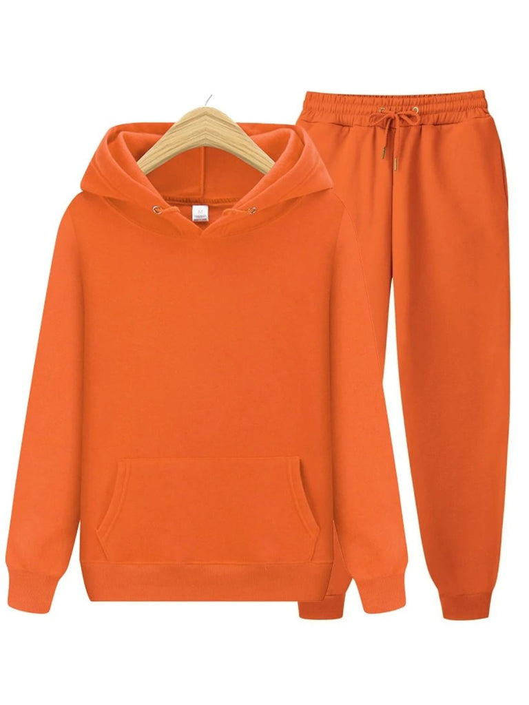 Men/Women Sets Hoodies+Pants Autumn Winter Hooded Sweatshirt Sweatpants