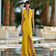 Ashore®  Designer Trendy  Yellow Knitted Maxi Dress