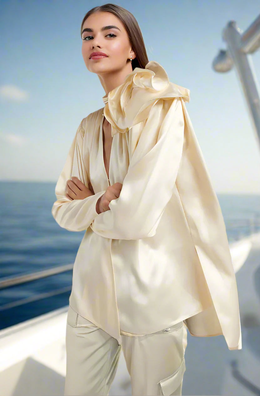 3D_Flower_Satin_Long_Sleeve_Blouse_Ashore_Shop