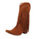Fringe Western Cowboy Boots for Women Vintage  Rivet Tassels Long Boots