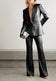 Summer Women's Two-piece Satin Single-button Suit