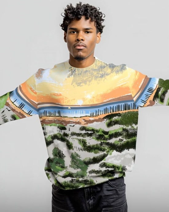 Cotuit-Cape cod Ashore®️ Travel Sweaters-  Series No. 268001 Artist Handpaint Long Sleeve Sweater High Quality Gifts