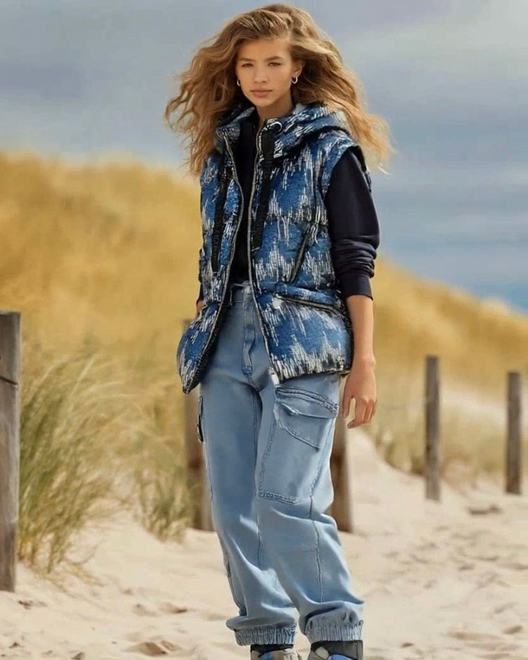 ASHORE_Festival_Style_Denim_Shiny_Sequins_Down_Vest
