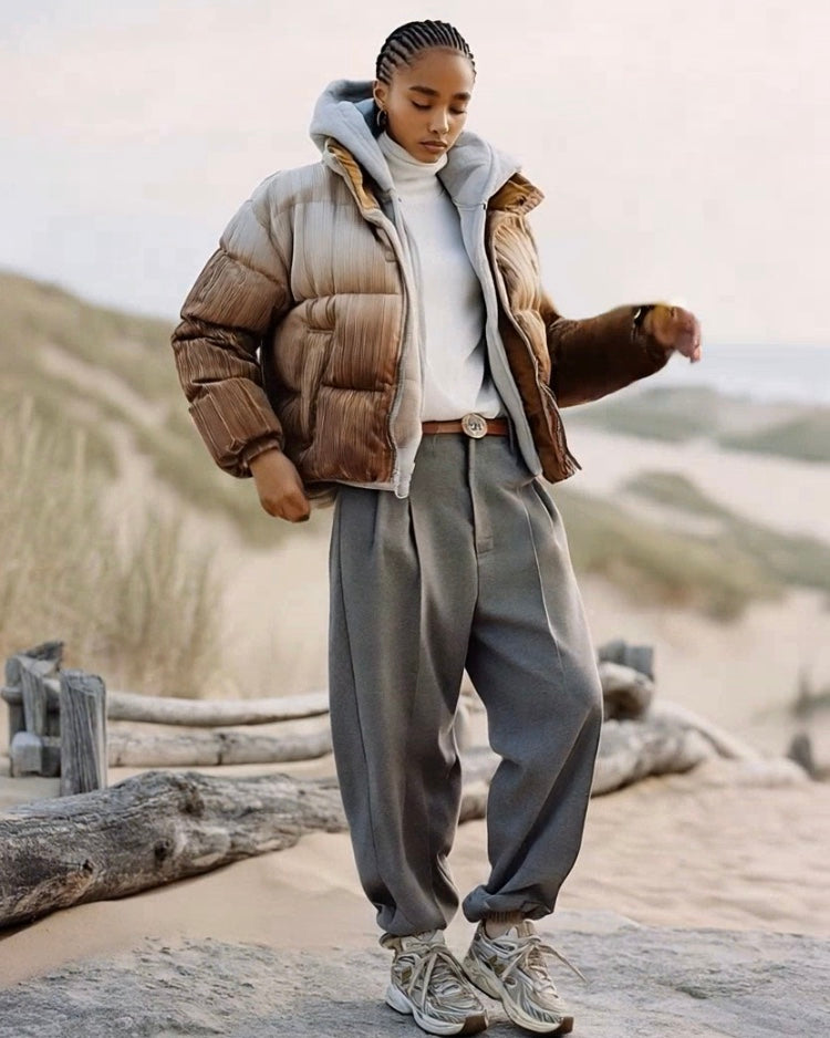 ASHORE_Festival_Style_Pleated_Ombr_High_collar_Down_Coat-2