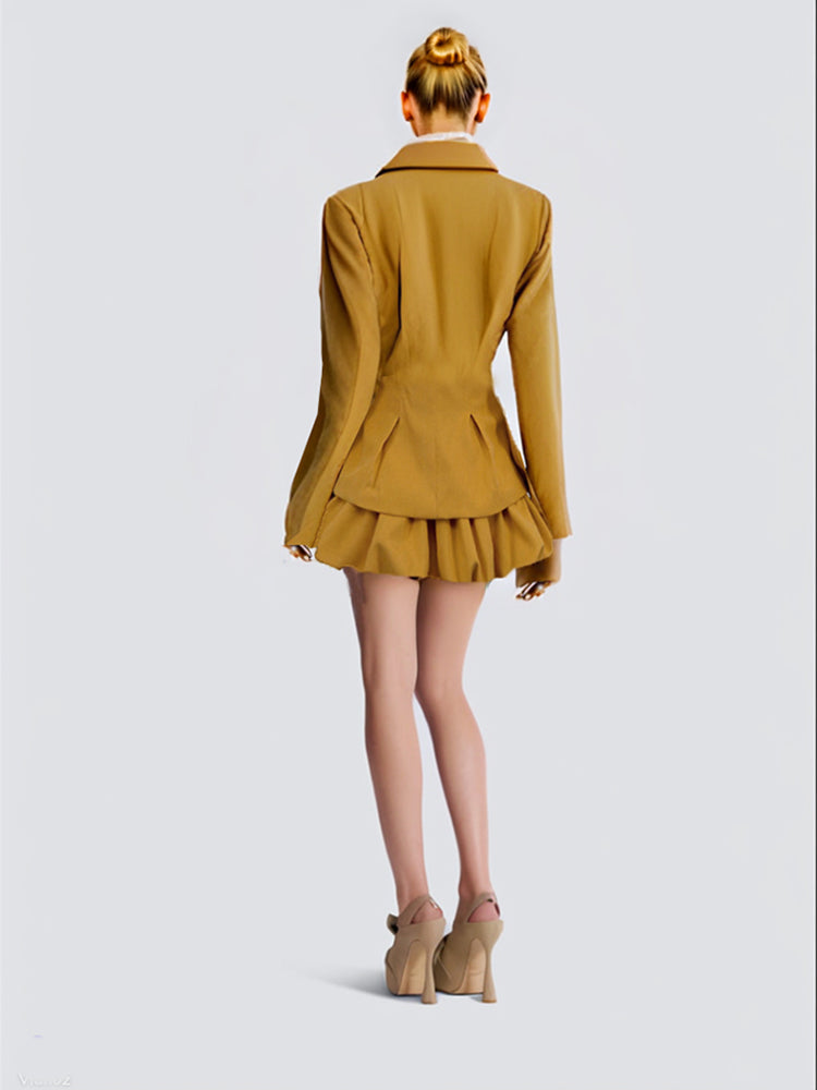 ASHORE_Womens_Flare_Skirt_Suit_Sets_Spring_Summer_Outfit-yellow-back