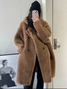 Ashore-Boutique-Women's-Midi -Length-Faux-Fur-coats-Hoodies-Autumn-Winter-Long-Oversized-Coat