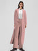 Women's Two-Piece Set Wedding Suit Long Coat + Straight Pants
