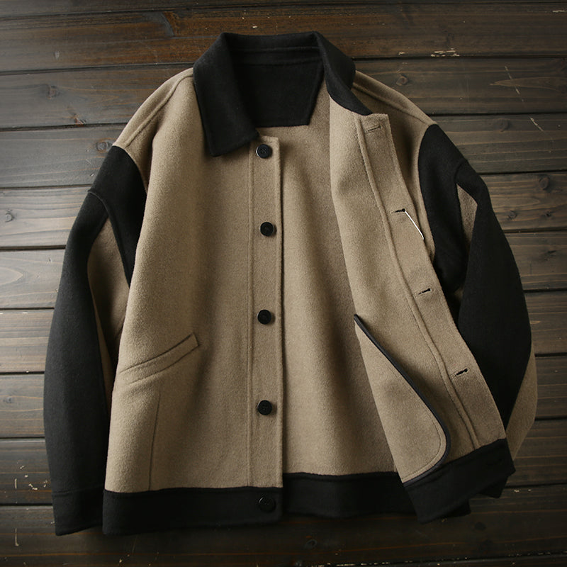 Ashore-Mens-Shop-spring-and-autumn-short-lapel-contrast-woolen-jacket-coat-5