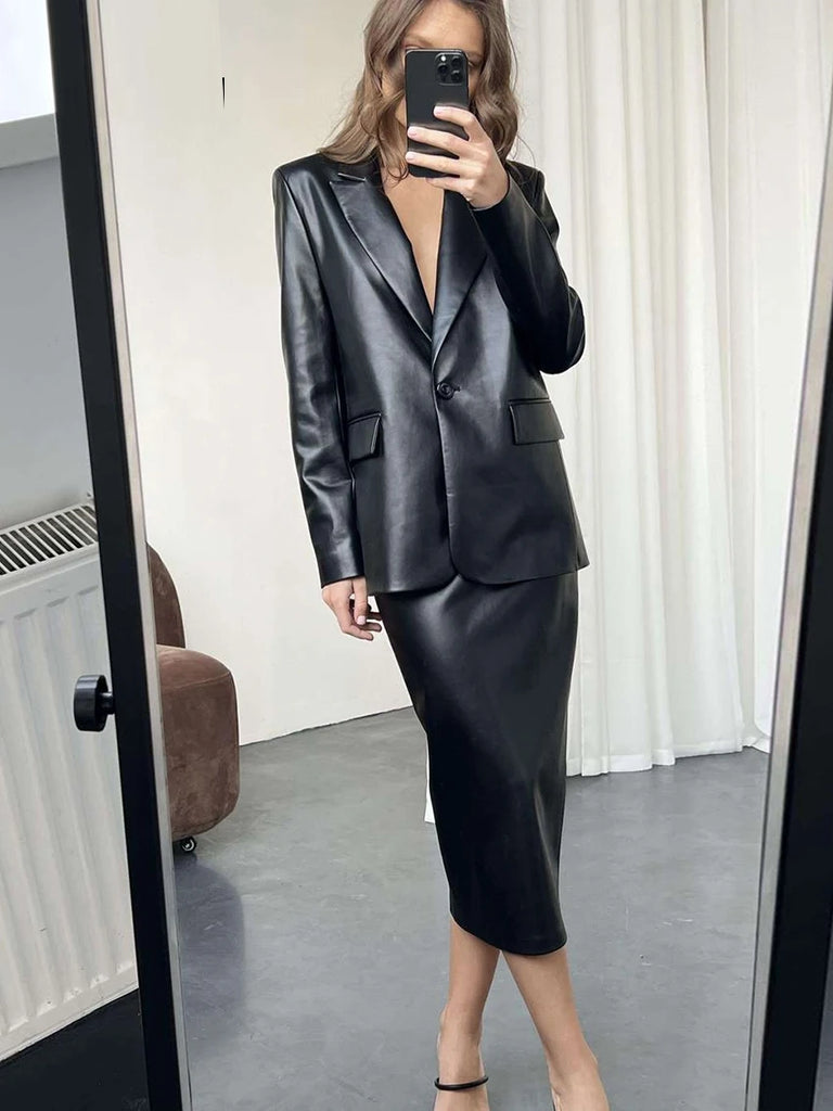 Ashore-Shop-Black-Pu-Leather-Skirt-Sets-For-Women-2-Pieces-Elegant-Long-Sleeve-Blazers-With_Skirt-5