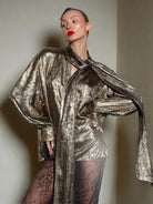 Ashore-shop-Loose-Gold-Women-S-Shirts-2024-Elegant-V-Neck-Long-Sleeve-Shirt-Vintage-Shirt-5