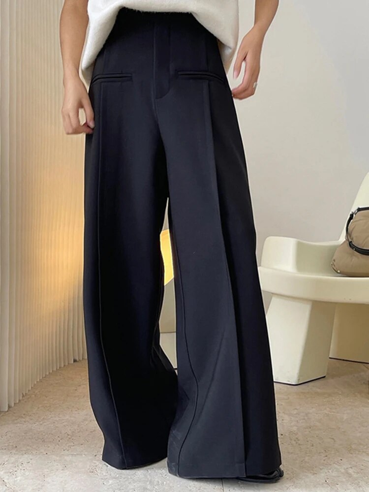 AshoreShop-2023-Spring-New-Women-Solid-Color-Button-High-Waist-Long-Trousers-5