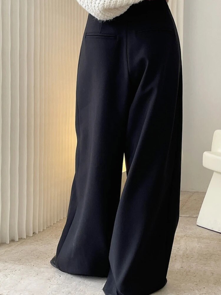 AshoreShop-2023-Spring-New-Women-Solid-Color-Button-High-Waist-Long-Trousers-7